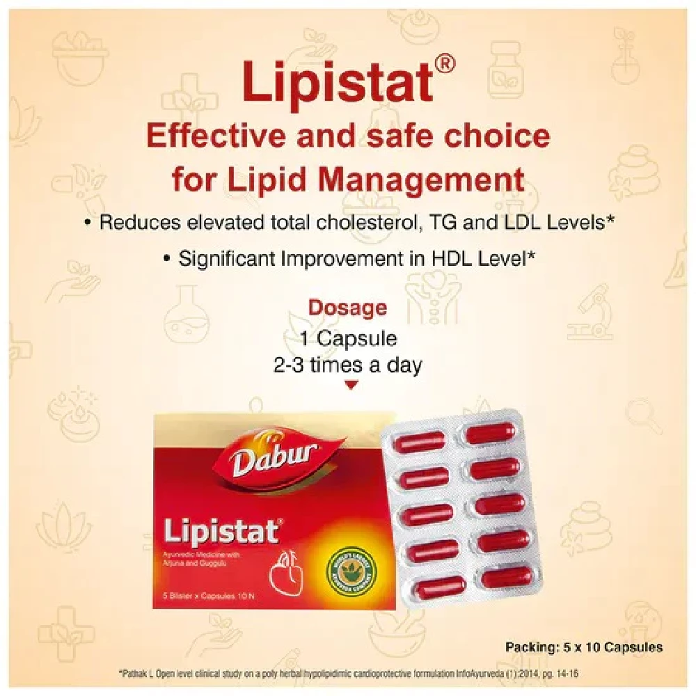 Dabur Lipistat, 50 Tablets-3.webp